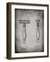PP1026-Faded Grey Safety Razor Patent Poster-Cole Borders-Framed Giclee Print