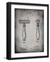 PP1026-Faded Grey Safety Razor Patent Poster-Cole Borders-Framed Giclee Print