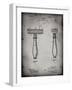 PP1026-Faded Grey Safety Razor Patent Poster-Cole Borders-Framed Giclee Print