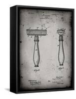 PP1026-Faded Grey Safety Razor Patent Poster-Cole Borders-Framed Stretched Canvas