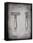 PP1026-Faded Grey Safety Razor Patent Poster-Cole Borders-Framed Stretched Canvas