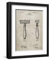 PP1026-Sandstone Safety Razor Patent Poster-Cole Borders-Framed Premium Giclee Print