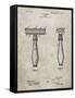 PP1026-Sandstone Safety Razor Patent Poster-Cole Borders-Framed Stretched Canvas