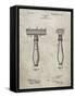 PP1026-Sandstone Safety Razor Patent Poster-Cole Borders-Framed Stretched Canvas