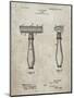 PP1026-Sandstone Safety Razor Patent Poster-Cole Borders-Mounted Giclee Print