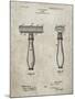 PP1026-Sandstone Safety Razor Patent Poster-Cole Borders-Mounted Giclee Print