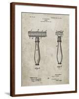 PP1026-Sandstone Safety Razor Patent Poster-Cole Borders-Framed Giclee Print