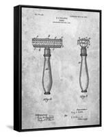 PP1026-Slate Safety Razor Patent Poster-Cole Borders-Framed Stretched Canvas
