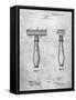 PP1026-Slate Safety Razor Patent Poster-Cole Borders-Framed Stretched Canvas