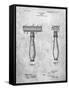 PP1026-Slate Safety Razor Patent Poster-Cole Borders-Framed Stretched Canvas