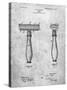 PP1026-Slate Safety Razor Patent Poster-Cole Borders-Stretched Canvas