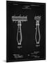 PP1026-Vintage Black Safety Razor Patent Poster-Cole Borders-Mounted Giclee Print