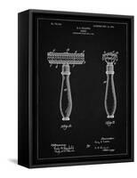 PP1026-Vintage Black Safety Razor Patent Poster-Cole Borders-Framed Stretched Canvas