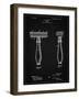 PP1026-Vintage Black Safety Razor Patent Poster-Cole Borders-Framed Giclee Print