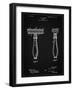 PP1026-Vintage Black Safety Razor Patent Poster-Cole Borders-Framed Giclee Print