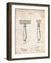 PP1026-Vintage Parchment Safety Razor Patent Poster-Cole Borders-Framed Giclee Print