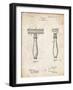 PP1026-Vintage Parchment Safety Razor Patent Poster-Cole Borders-Framed Giclee Print