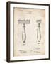 PP1026-Vintage Parchment Safety Razor Patent Poster-Cole Borders-Framed Giclee Print