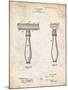 PP1026-Vintage Parchment Safety Razor Patent Poster-Cole Borders-Mounted Giclee Print