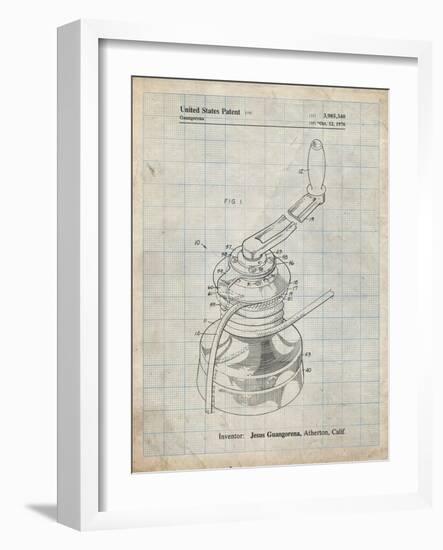PP1027-Antique Grid Parchment Sailboat Winch Patent Poster-Cole Borders-Framed Giclee Print
