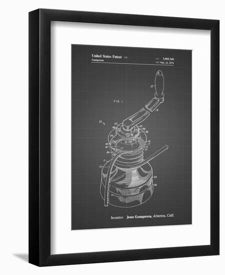 PP1027-Black Grid Sailboat Winch Patent Poster-Cole Borders-Framed Premium Giclee Print