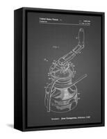 PP1027-Black Grid Sailboat Winch Patent Poster-Cole Borders-Framed Stretched Canvas