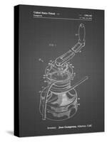 PP1027-Black Grid Sailboat Winch Patent Poster-Cole Borders-Stretched Canvas