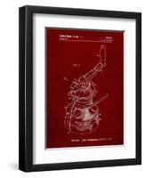 PP1027-Burgundy Sailboat Winch Patent Poster-Cole Borders-Framed Giclee Print