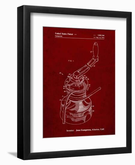 PP1027-Burgundy Sailboat Winch Patent Poster-Cole Borders-Framed Giclee Print