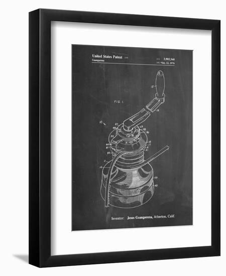 PP1027-Chalkboard Sailboat Winch Patent Poster-Cole Borders-Framed Giclee Print