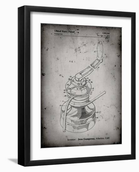 PP1027-Faded Grey Sailboat Winch Patent Poster-Cole Borders-Framed Giclee Print