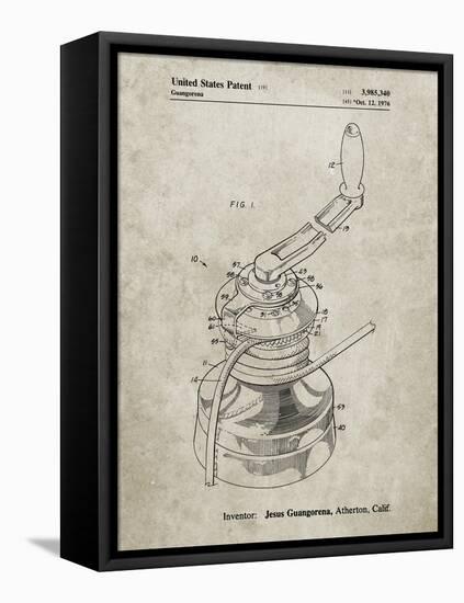 PP1027-Sandstone Sailboat Winch Patent Poster-Cole Borders-Framed Stretched Canvas