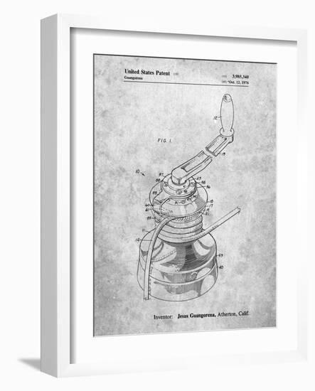 PP1027-Slate Sailboat Winch Patent Poster-Cole Borders-Framed Giclee Print