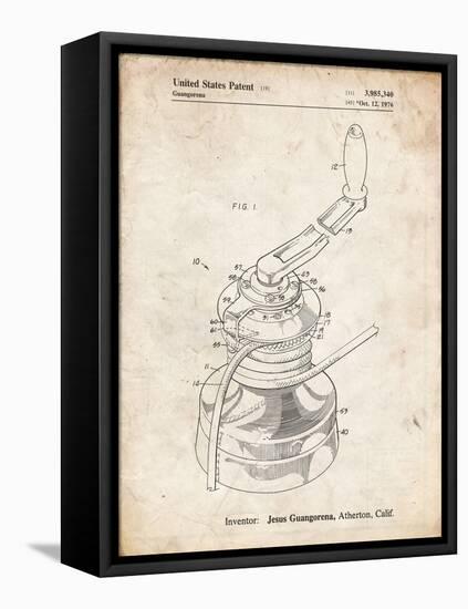 PP1027-Vintage Parchment Sailboat Winch Patent Poster-Cole Borders-Framed Stretched Canvas