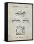 PP1028-Antique Grid Parchment Sansui Turntable 1979 Patent Poster-Cole Borders-Framed Stretched Canvas