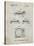 PP1028-Antique Grid Parchment Sansui Turntable 1979 Patent Poster-Cole Borders-Stretched Canvas