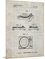 PP1028-Antique Grid Parchment Sansui Turntable 1979 Patent Poster-Cole Borders-Mounted Premium Giclee Print