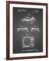 PP1028-Black Grid Sansui Turntable 1979 Patent Poster-Cole Borders-Framed Giclee Print