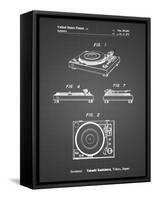 PP1028-Black Grid Sansui Turntable 1979 Patent Poster-Cole Borders-Framed Stretched Canvas