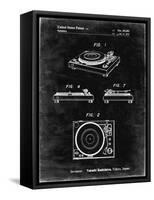 PP1028-Black Grunge Sansui Turntable 1979 Patent Poster-Cole Borders-Framed Stretched Canvas