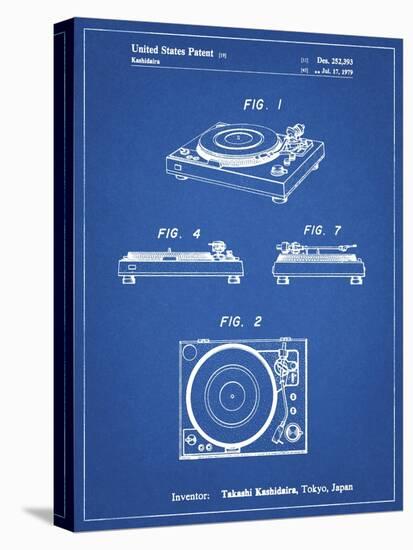 PP1028-Blueprint Sansui Turntable 1979 Patent Poster-Cole Borders-Stretched Canvas