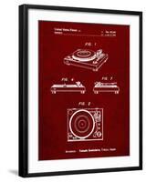 PP1028-Burgundy Sansui Turntable 1979 Patent Poster-Cole Borders-Framed Giclee Print