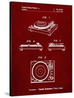 PP1028-Burgundy Sansui Turntable 1979 Patent Poster-Cole Borders-Stretched Canvas