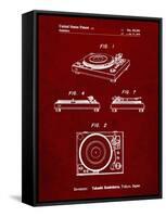 PP1028-Burgundy Sansui Turntable 1979 Patent Poster-Cole Borders-Framed Stretched Canvas