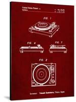 PP1028-Burgundy Sansui Turntable 1979 Patent Poster-Cole Borders-Stretched Canvas