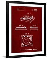 PP1028-Burgundy Sansui Turntable 1979 Patent Poster-Cole Borders-Framed Premium Giclee Print