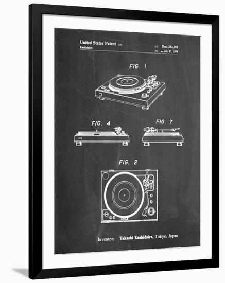 PP1028-Chalkboard Sansui Turntable 1979 Patent Poster-Cole Borders-Framed Premium Giclee Print