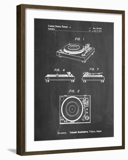 PP1028-Chalkboard Sansui Turntable 1979 Patent Poster-Cole Borders-Framed Giclee Print