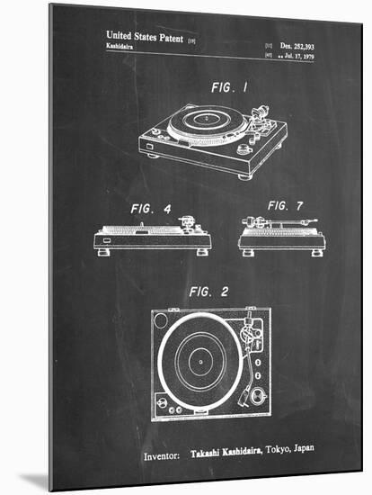 PP1028-Chalkboard Sansui Turntable 1979 Patent Poster-Cole Borders-Mounted Giclee Print