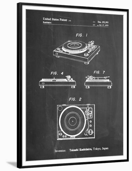 PP1028-Chalkboard Sansui Turntable 1979 Patent Poster-Cole Borders-Framed Premium Giclee Print